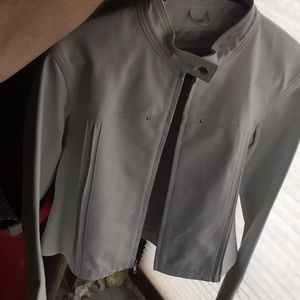 Wilson’s leather jacket white